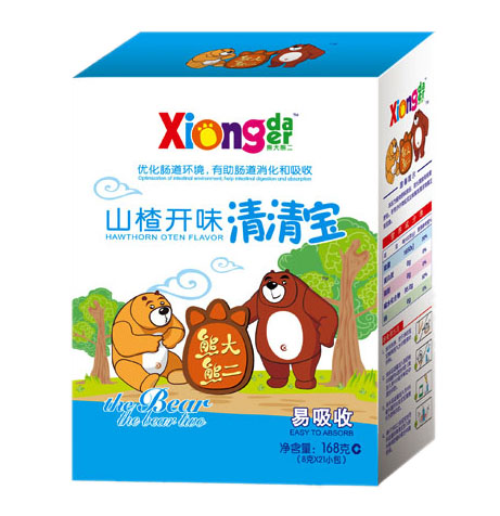 熊大熊二山楂開(kāi)胃清清寶盒裝