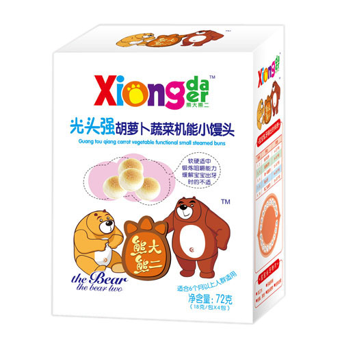 熊大熊二光頭強(qiáng)胡蘿卜蔬菜機(jī)能小饅頭