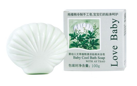 BB愛艾草植物清涼祛痱沐浴皂