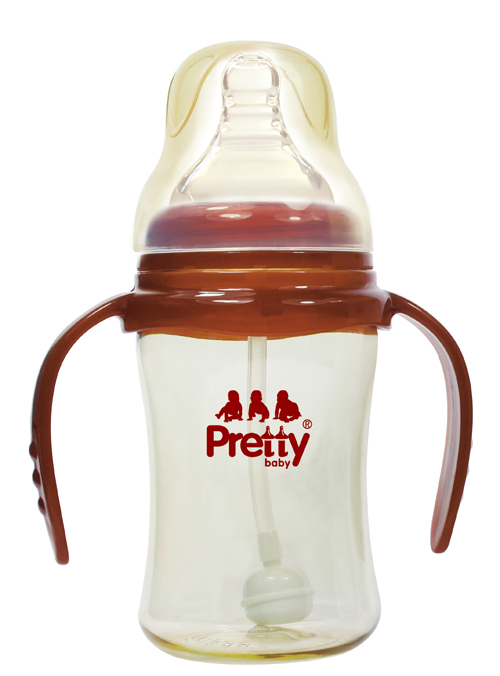 prettybaby210ML有柄自動(dòng)PPSU寬口徑小奶瓶