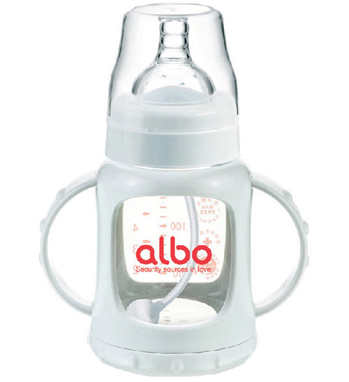 愛樂寶防爆自動玻璃奶瓶150m白色