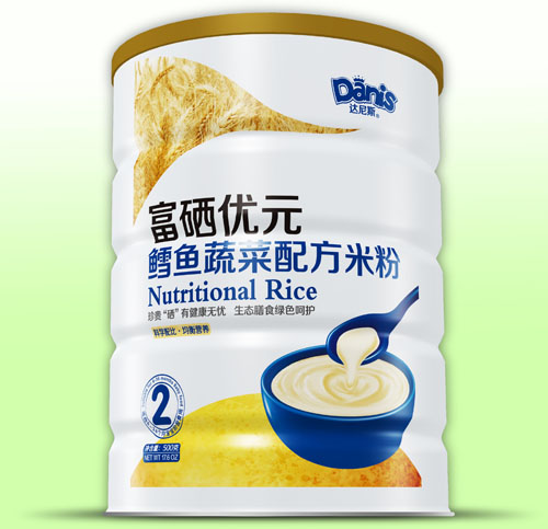 達(dá)尼斯富硒優(yōu)元鱈魚蔬菜米粉2段