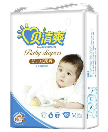 貝清爽嬰兒紙尿褲M(mǎn)60片