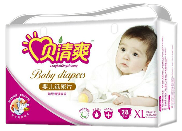 貝清爽超級薄嬰兒紙尿片XL28片