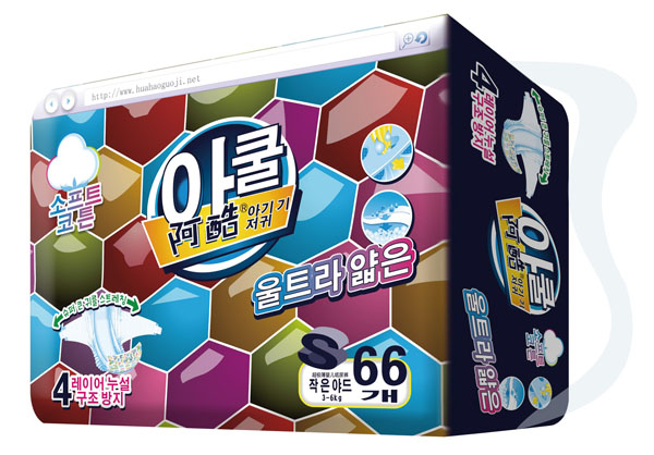 阿酷嬰兒紙尿褲S66片