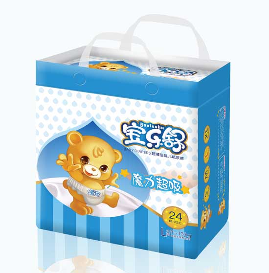 寶樂(lè)舒魔力超吸超薄紙尿褲小包L碼