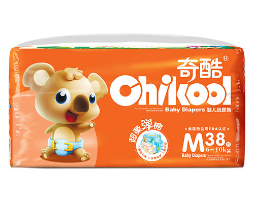 奇酷熊超柔彈棉紙尿褲M38片