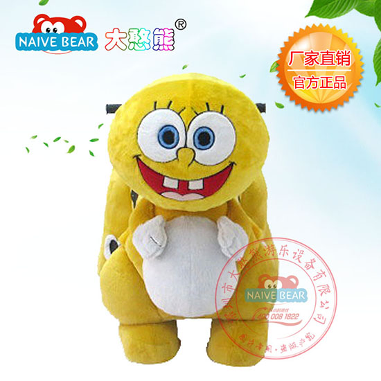 大憨熊海綿寶寶人偶型毛絨車(chē)