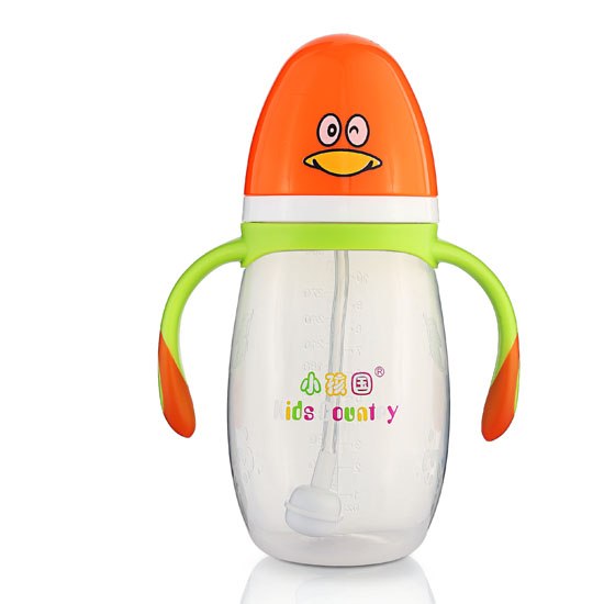 小孩國(guó)寬口自動(dòng)企鵝PP奶瓶300ML黃色