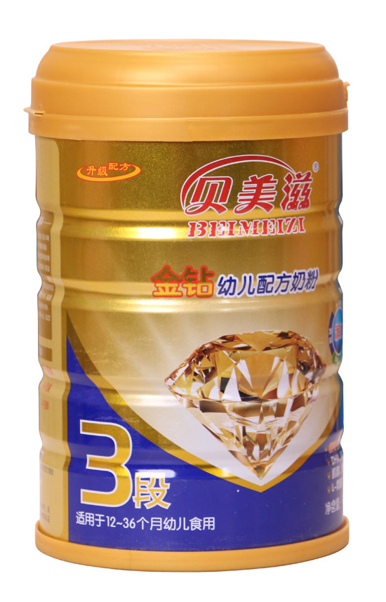 貝美滋金鉆嬰兒配方奶粉聽裝3段