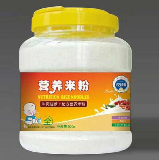 銘雅牛肉胡蘿卜營(yíng)養(yǎng)米粉800g桶裝