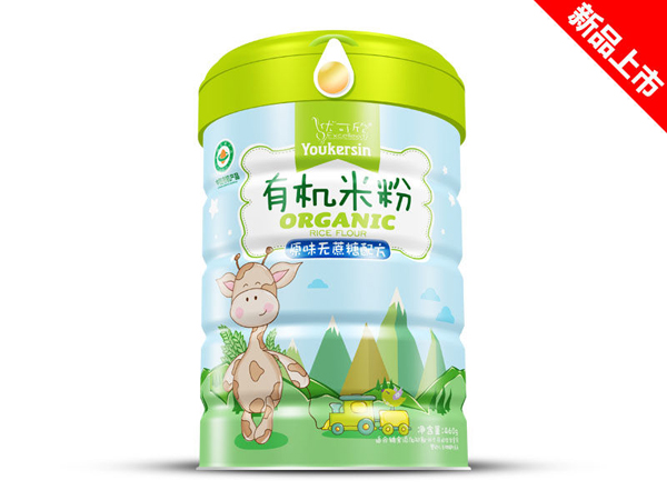 優(yōu)可欣鐵聽原味無蔗糖有機(jī)米粉聽裝