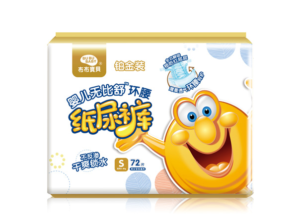 布布寶貝鉑金裝嬰兒環(huán)腰紙尿褲S橫向