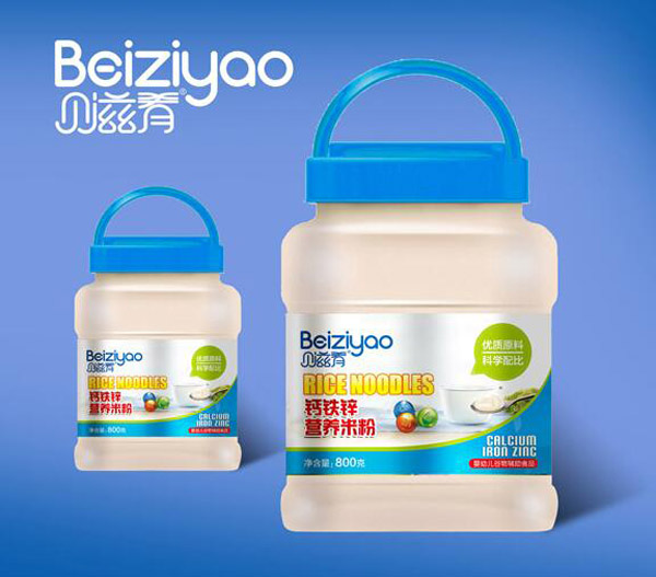 貝滋肴鈣鐵鋅營養(yǎng)米粉800桶裝