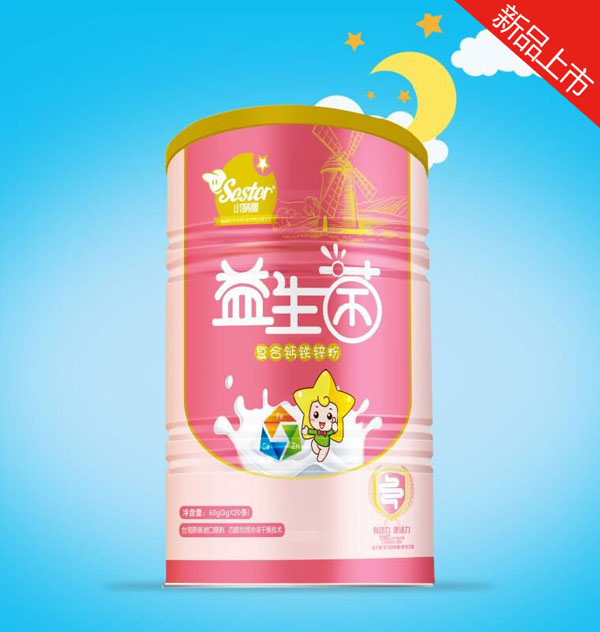 小萌星益生菌復(fù)合鈣鐵鋅粉