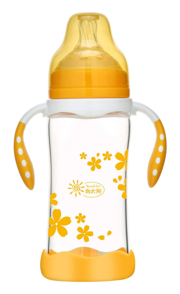 向太陽防摔奶瓶雙手柄花瓣圖案黃色.jpg 向太陽防摔奶瓶雙手柄花瓣圖案黃色.jpg