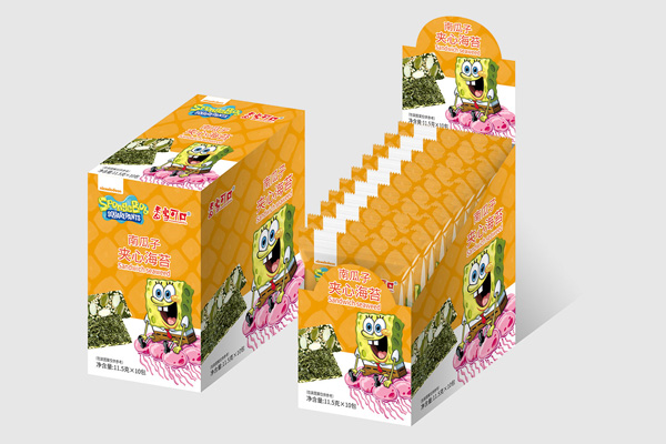 香當可口海綿寶寶系列-南瓜子夾心海苔盒裝