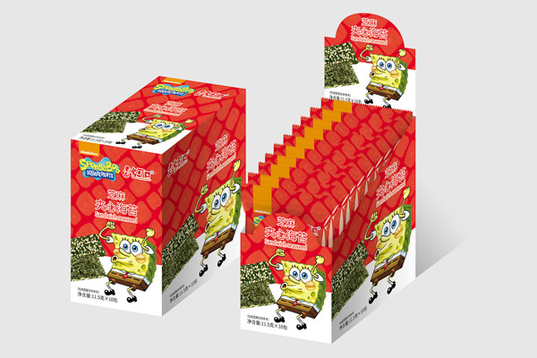 香當可口海綿寶寶系列-芝麻夾心海苔盒裝