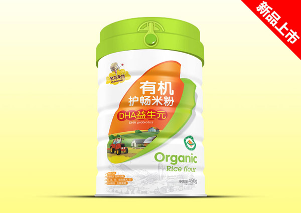 歐貝米拉有機(jī)護(hù)暢米粉-DHA益生元罐裝