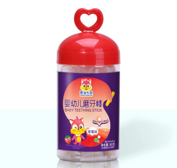 善迪松鼠嬰幼兒磨牙棒-草莓味