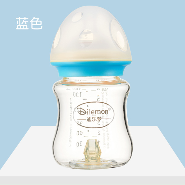 迪樂夢高鵬硅玻璃奶瓶5043藍色