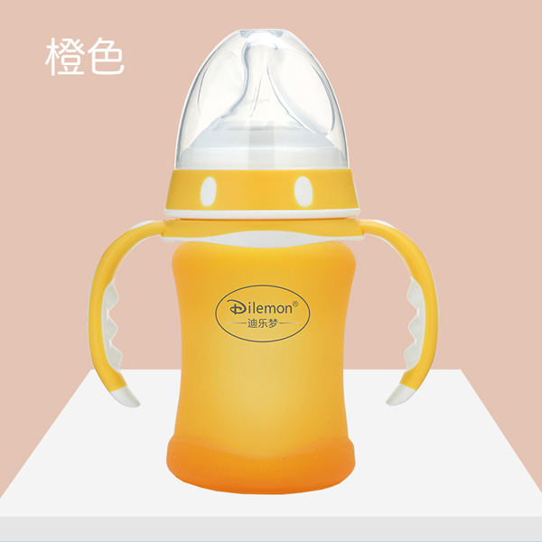 迪樂夢高鵬硅玻璃奶瓶5045橙色