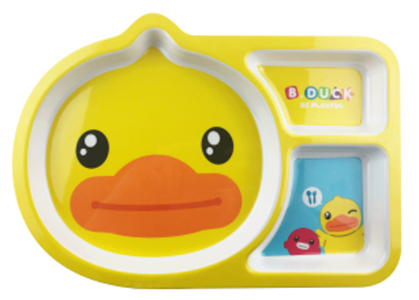 小黃鴨三格抗菌套裝黃色 餐盤