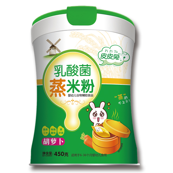 皮皮兔乳酸菌蒸米粉-胡蘿卜