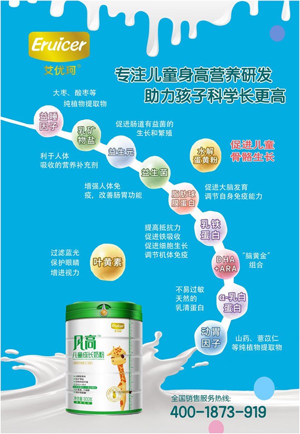 艾優(yōu)珂凡高兒童成長(zhǎng)奶粉特點(diǎn)