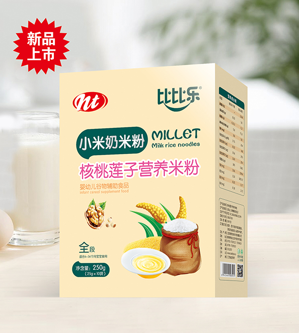 比比樂核桃蓮子小米奶米粉 盒裝