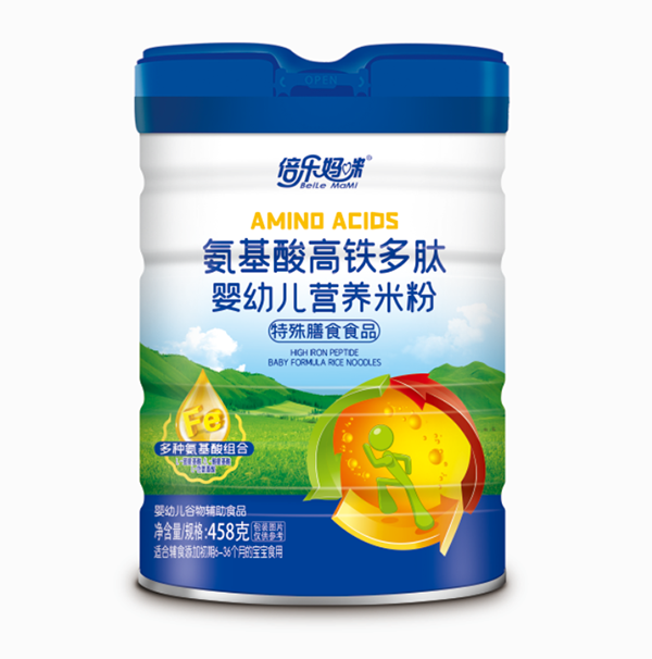 倍樂媽咪氨基酸高鐵多肽嬰幼兒配方米粉