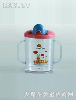 透明雙手柄學飲杯