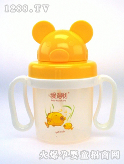 愛(ài)得利造型吸管學(xué)飲杯黃色