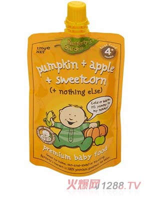 葉子嬰兒果泥（南瓜、蘋果、甜玉米）