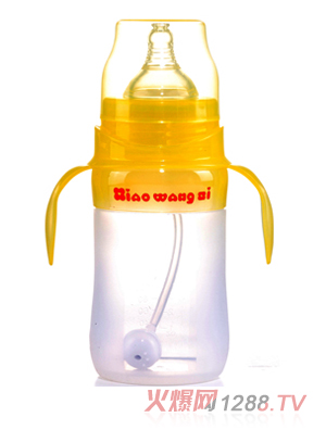 小王子8安硅膠環(huán)保形自動有耳奶瓶黃色