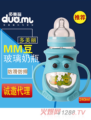 多美麗MM豆奶瓶240ml藍色