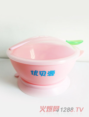 優(yōu)貝源兒童吸盤(pán)碗-粉色