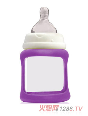 趣樂貝比寬口溫感玻璃奶瓶150ml獨(dú)立裝（紫色）
