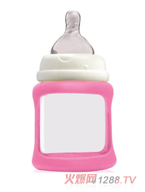 趣樂貝比寬口溫感玻璃奶瓶150ml獨(dú)立裝（粉色）
