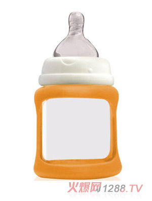 趣樂貝比寬口溫感玻璃奶瓶150ml獨(dú)立裝（橙色）