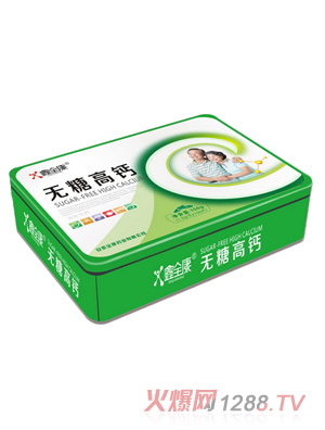 鑫全康藍(lán)帽鈣片鐵盒無(wú)糖E-06