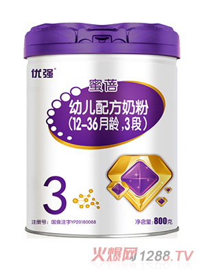 圣元優(yōu)強蜜蓓幼兒配方奶粉（12-36月齡，3段）800g