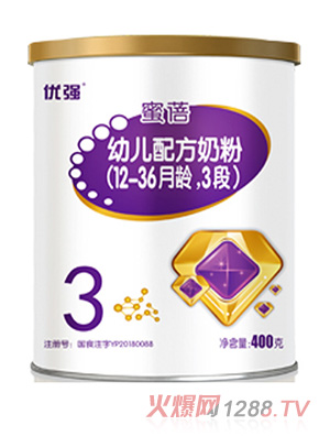 圣元優(yōu)強蜜蓓幼兒配方奶粉（12-36月齡，3段）400g
