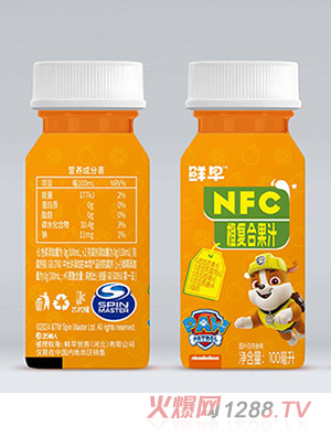 鮮早汪汪隊(duì)NFC冷藏橙復(fù)合果汁100ml