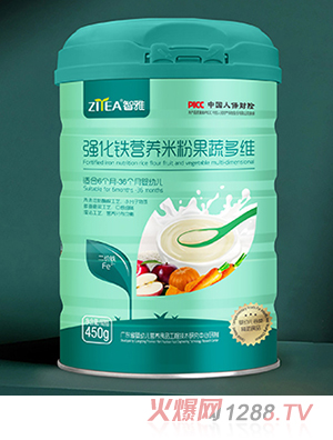 智雅強(qiáng)化鐵營(yíng)養(yǎng)米粉果蔬多維 罐裝