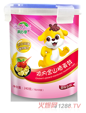 潤心草雞內(nèi)金山楂麥芽固體飲料240克