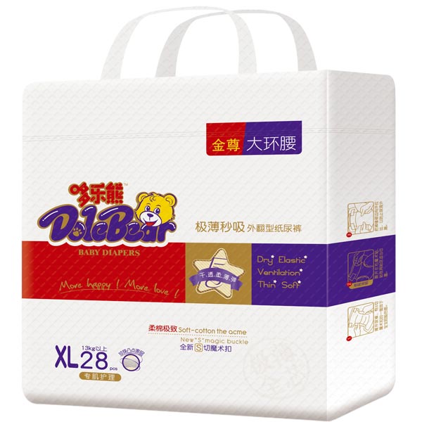 哆樂熊金尊大環(huán)腰紙尿褲XL碼28片