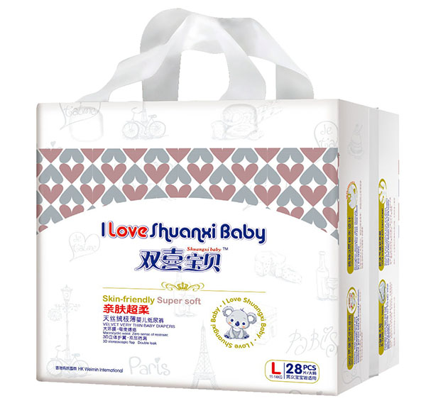 雙喜寶貝親膚超柔紙尿褲(中包)L28片